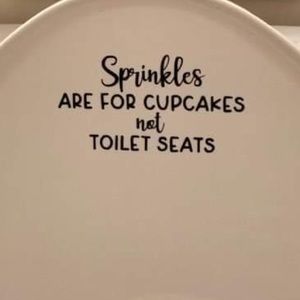 Removable vinyl potty signs